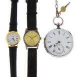 A group of assorted watches and pocket watches, to include examples by Rotary and Garrard.