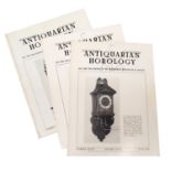 A collection of Antiquarian Horology magazines, dating from the early to mid 1970's.