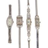 A group of four assorted cocktail watches,