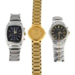A group of eleven assorted Seiko watches.