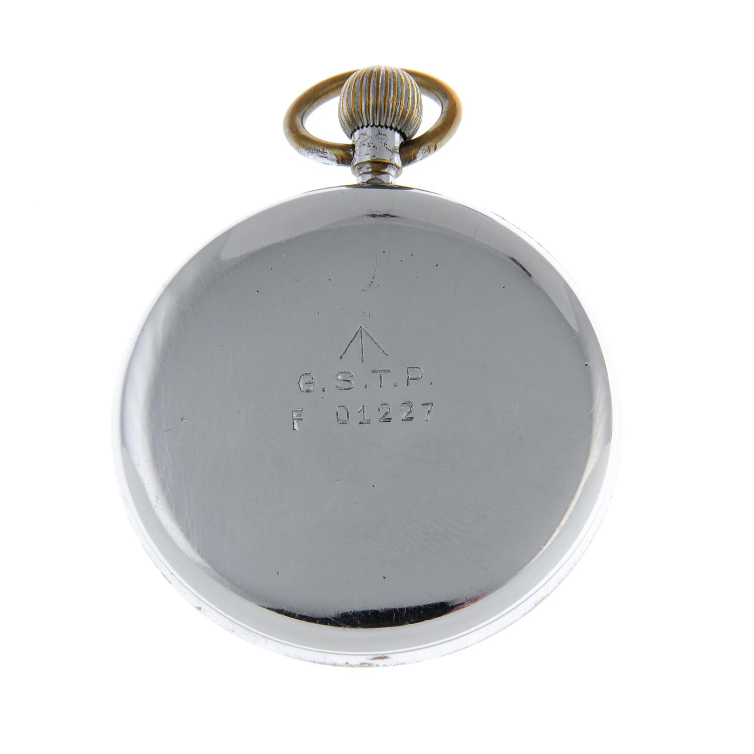 An open face military issue pocket watch by Jaeger-LeCoultre. - Image 2 of 2