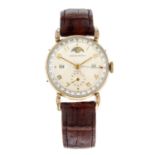 KINGSTON - a gentleman's Datofix triple date moonphase wrist watch.