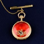 An early 20th century 18ct gold enamel,