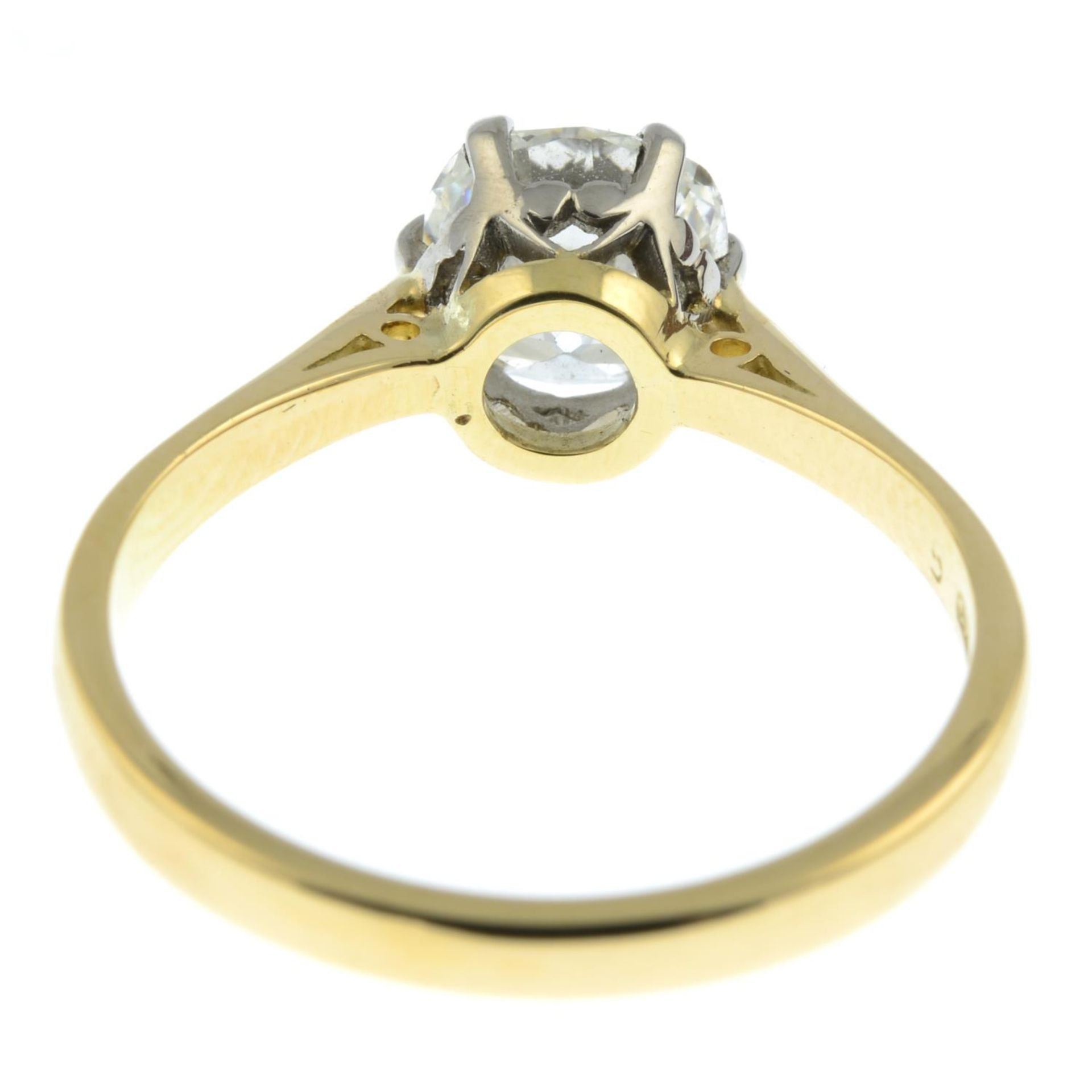 An 18ct gold old-cut diamond single-stone ring. - Bild 5 aus 6