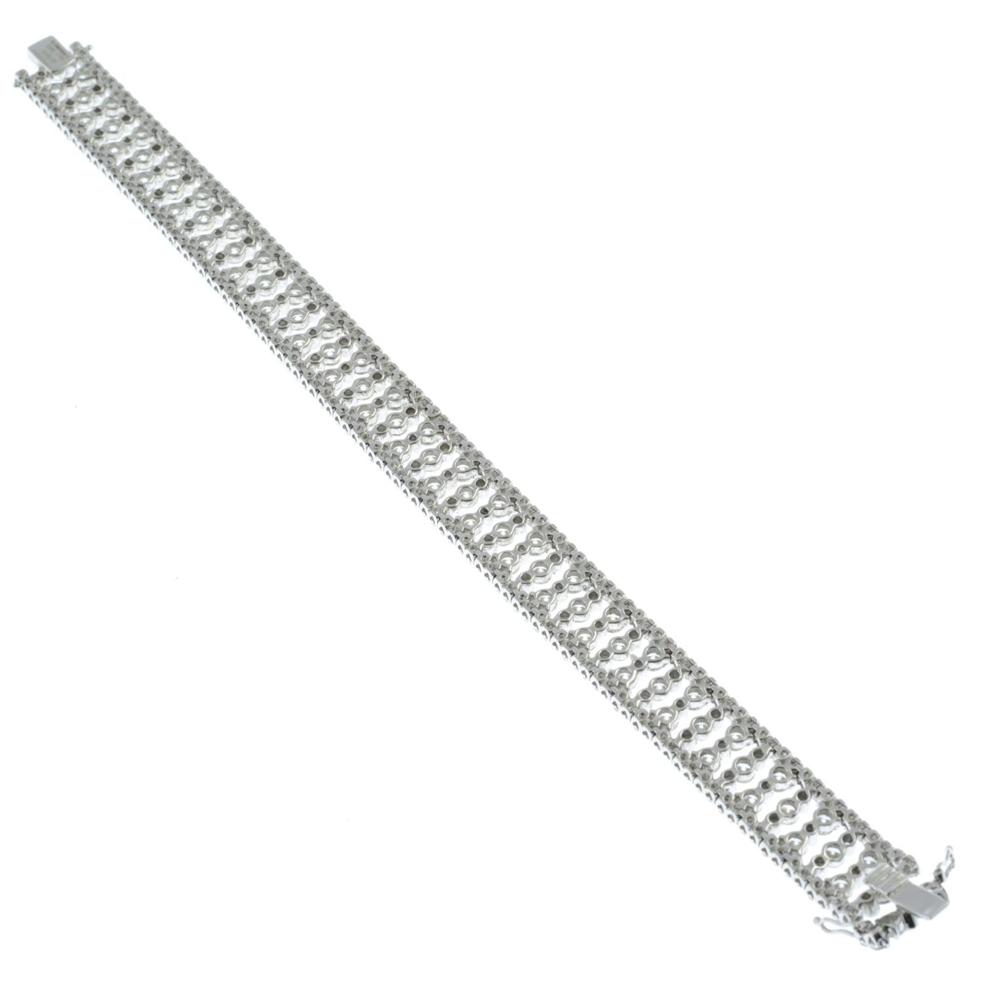 An 18ct gold brilliant-cut diamond bracelet.Total diamond weight 10.18cts, - Image 4 of 4