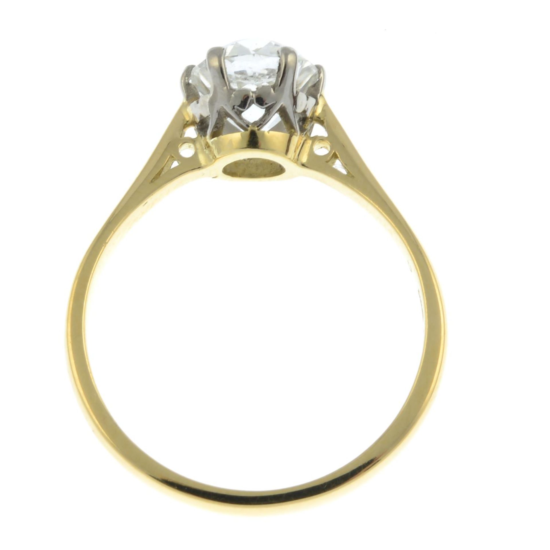 An 18ct gold old-cut diamond single-stone ring. - Bild 6 aus 6