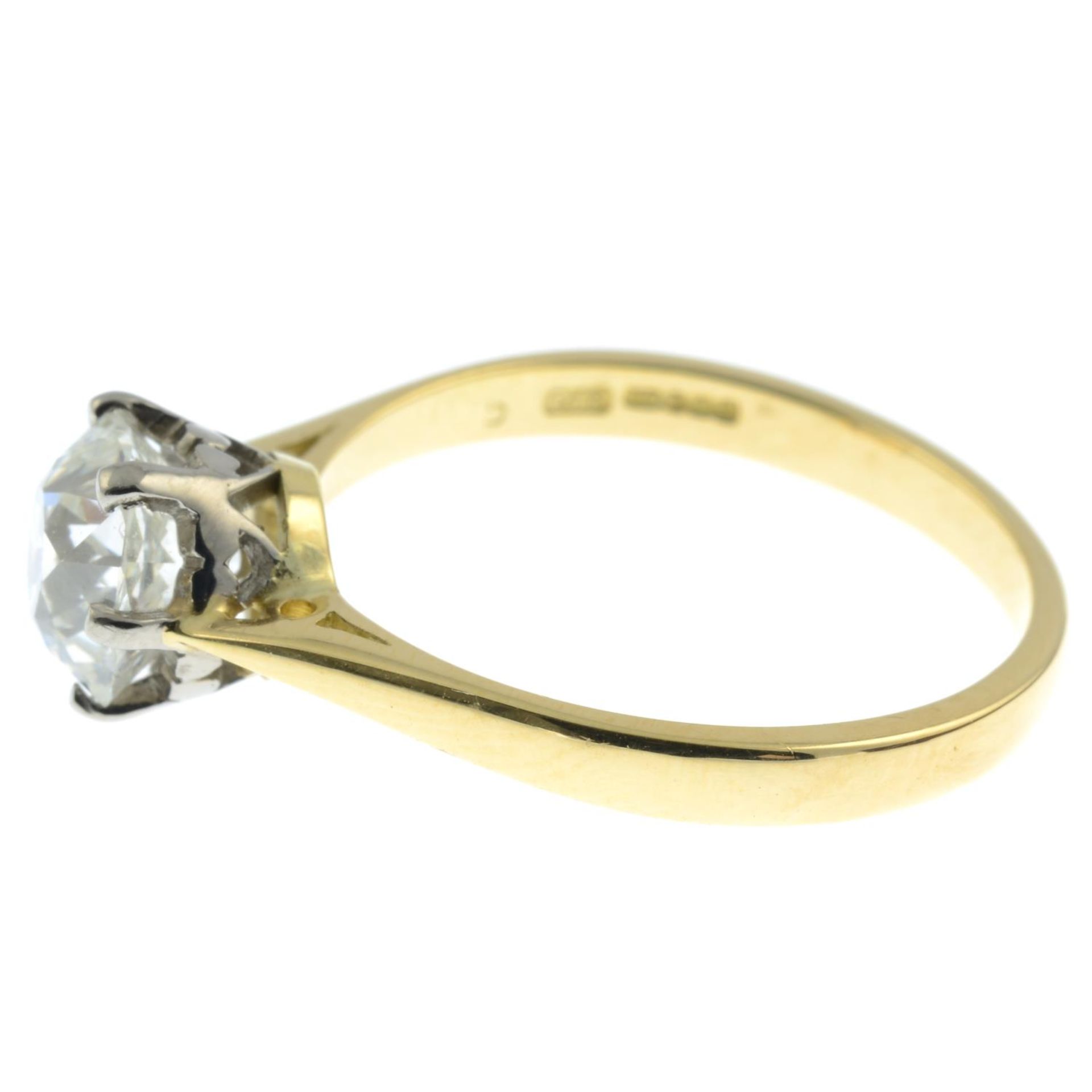 An 18ct gold old-cut diamond single-stone ring. - Bild 4 aus 6