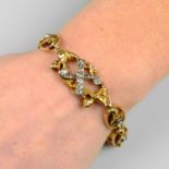 A Pre-Revolutionary Russian Art Nouveau gold diamond bracelet,