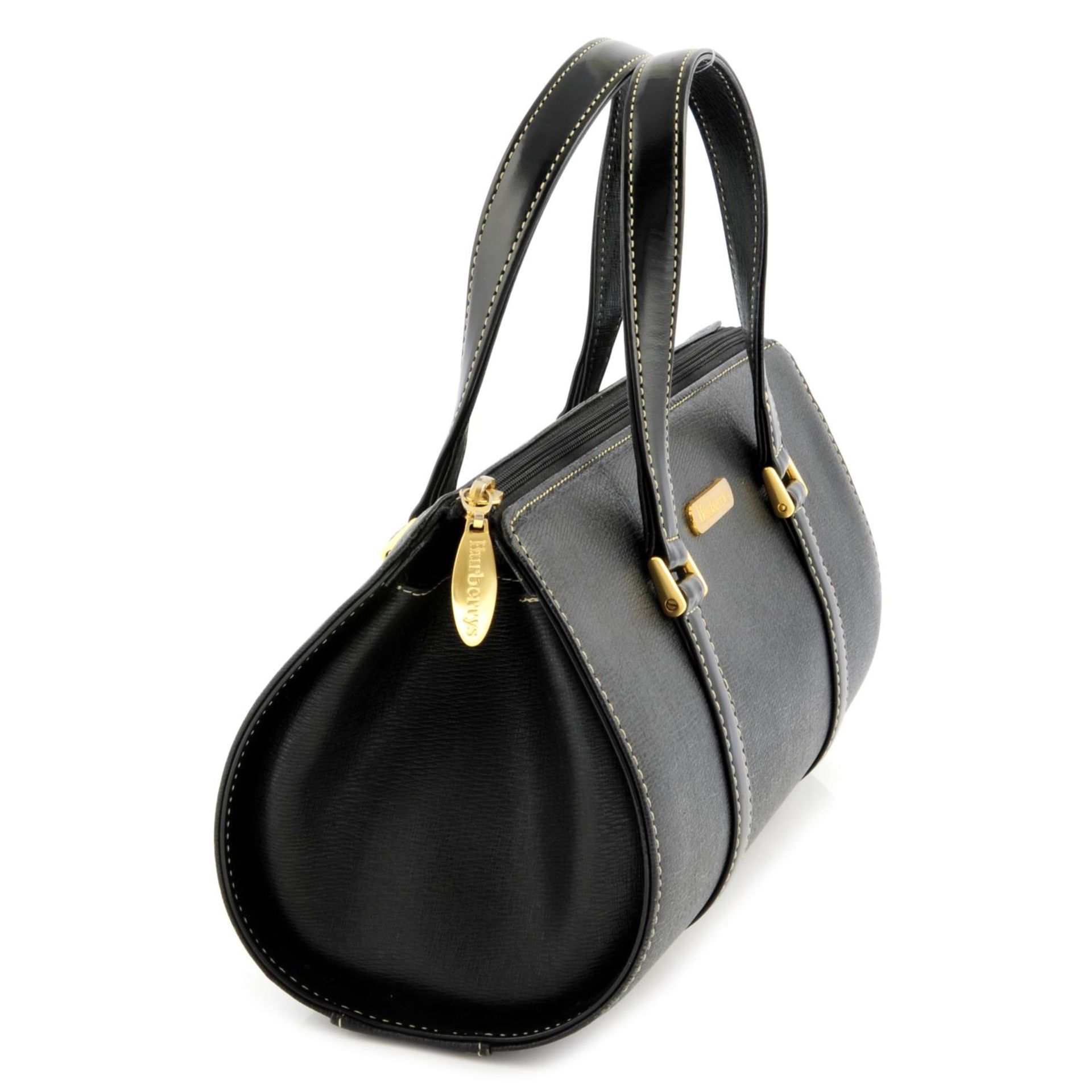 BURBERRY - a black leather handbag. - Image 3 of 4