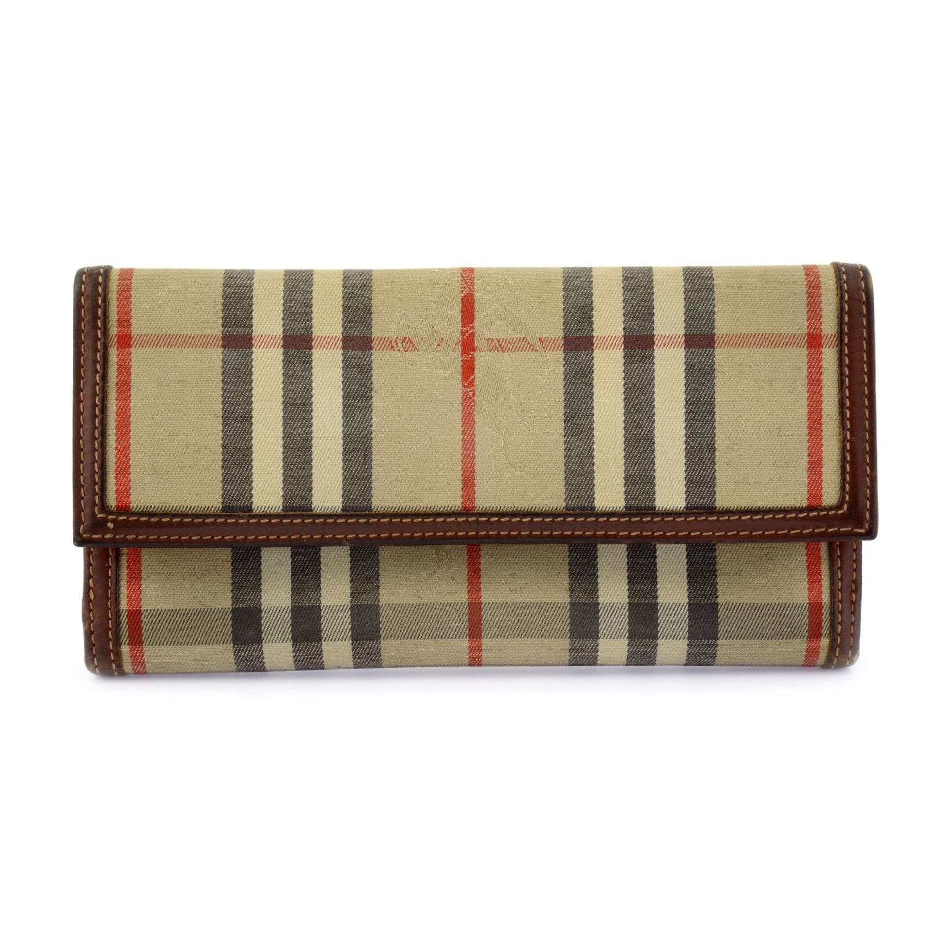 BURBERRY - a Haymarket Check purse.