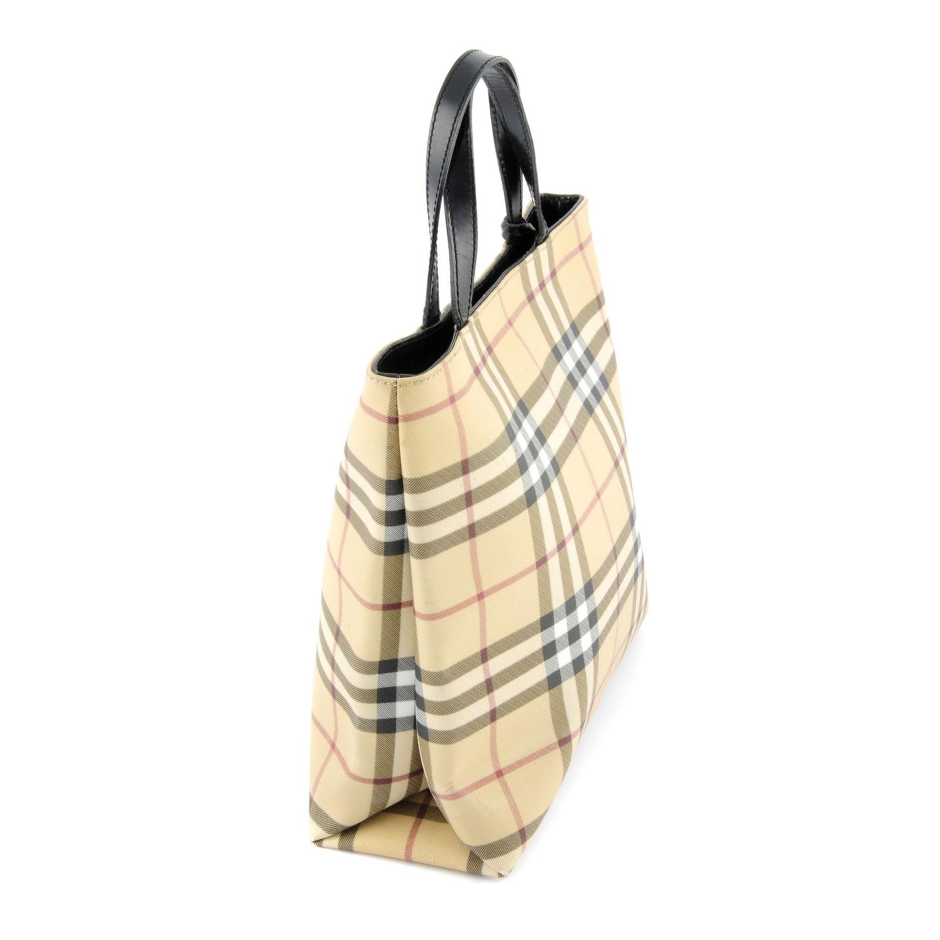 BURBERRY - a Nova Check coated canvas tote handbag. - Image 3 of 5