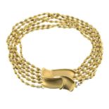 YVES SAINT LAURENT - a gold-tone necklace.