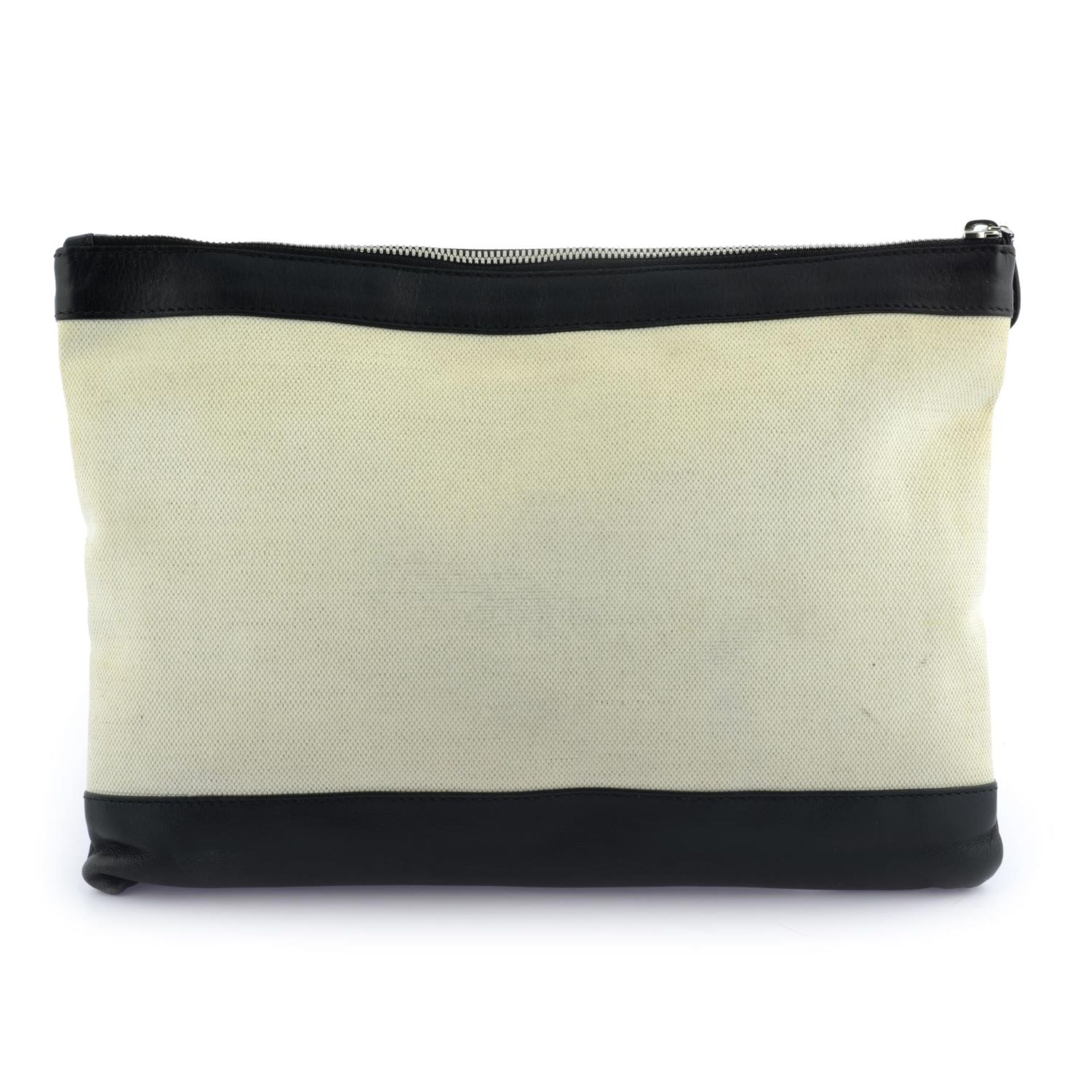 BALENCIAGA - a canvas and leather clutch. - Image 2 of 6