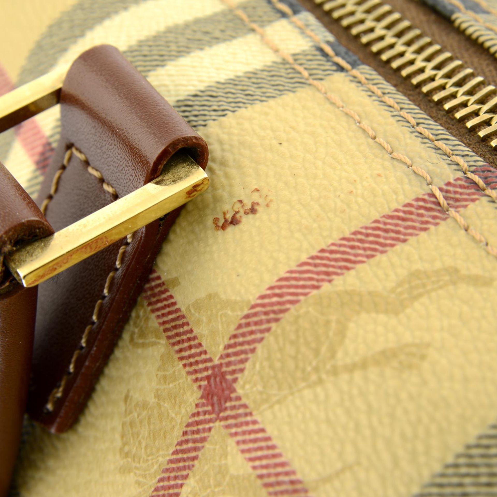 BURBERRY - a Haymarket Check Boston handbag. - Image 7 of 7