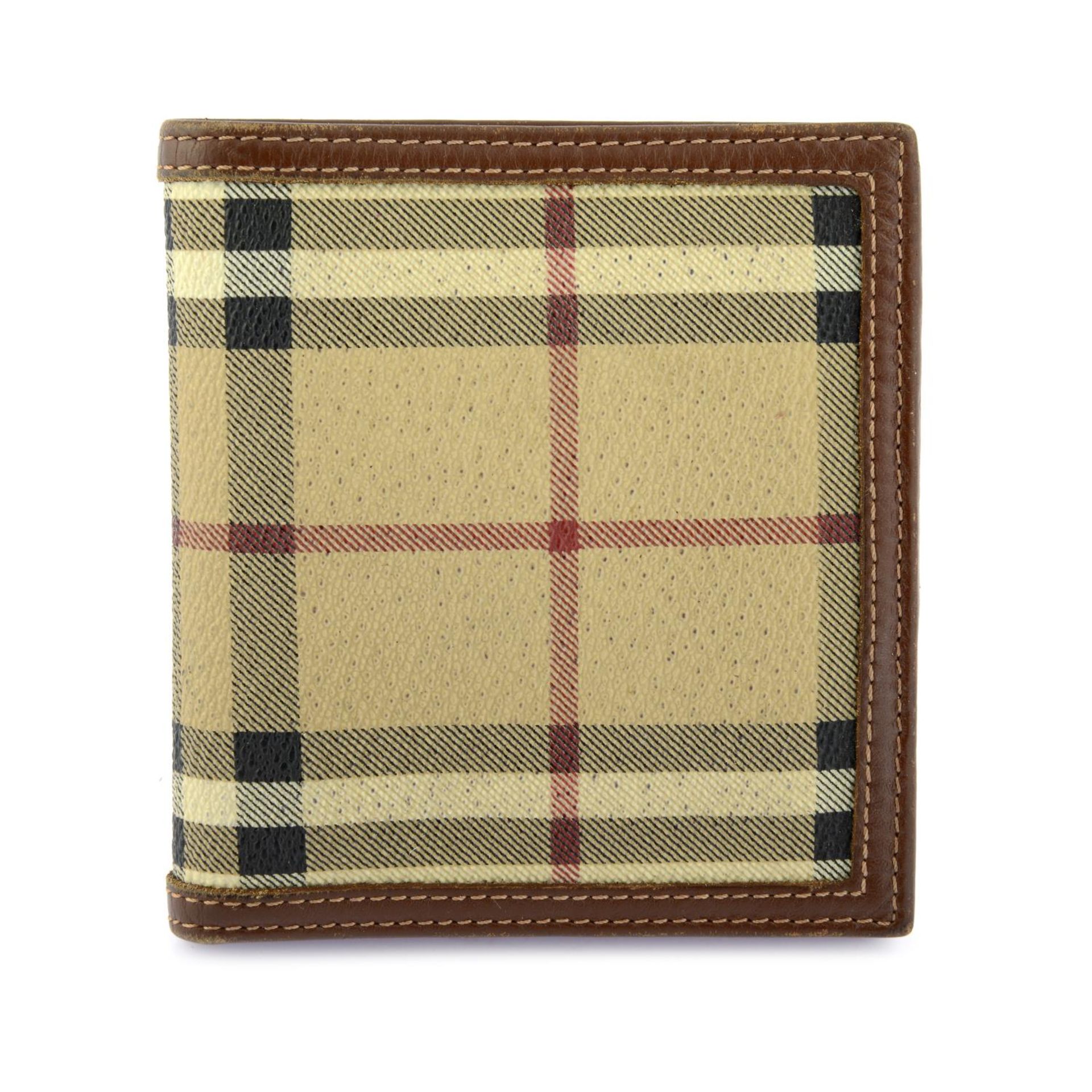 BURBERRY - a Haymarket Check wallet.