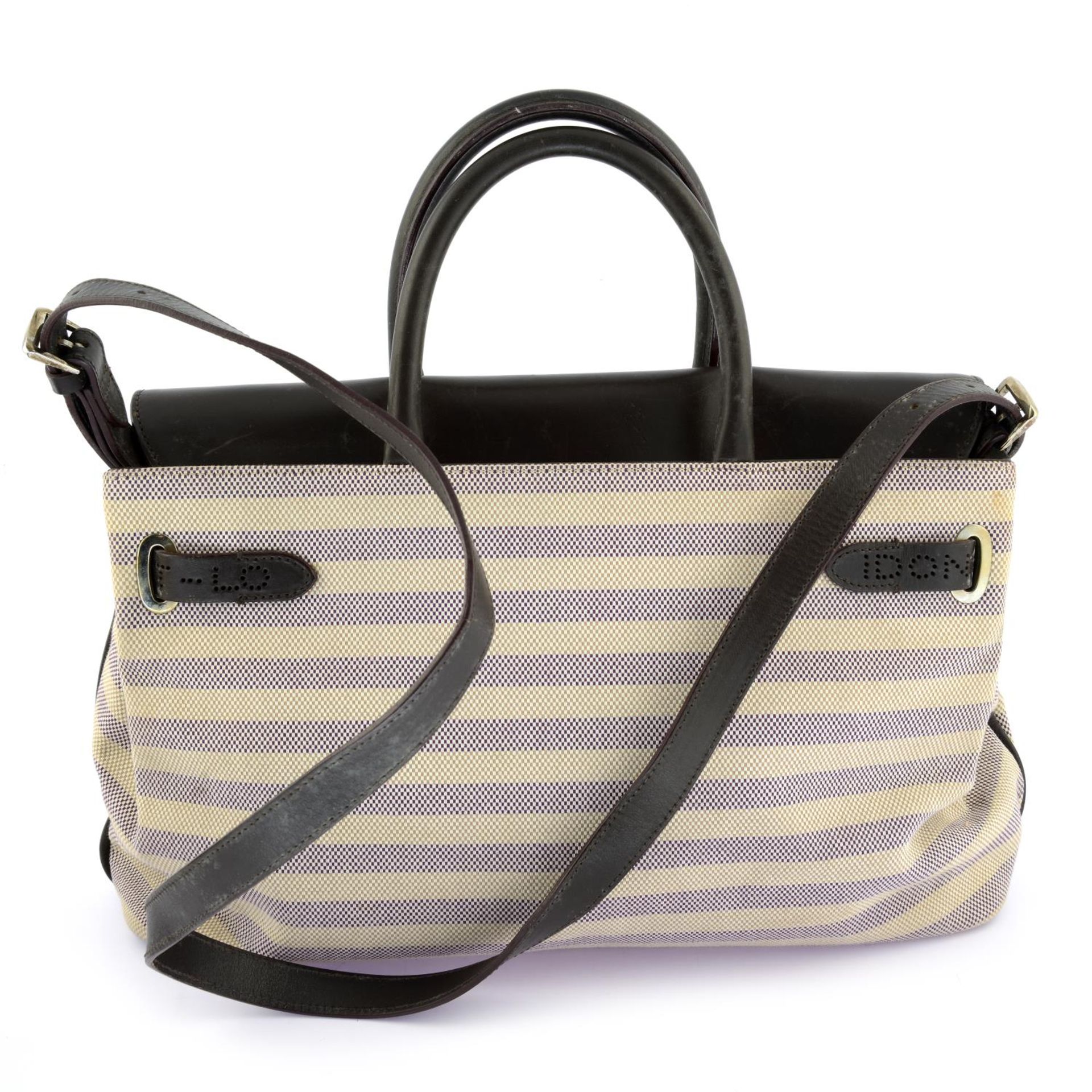 ASPREY - a canvas and leather tote handbag. - Image 2 of 9
