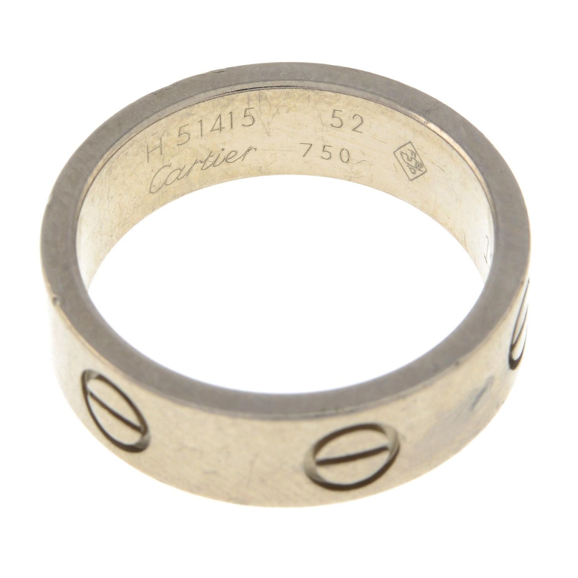 CARTIER - A 'Love' ring.Stamped 750. - Image 2 of 2