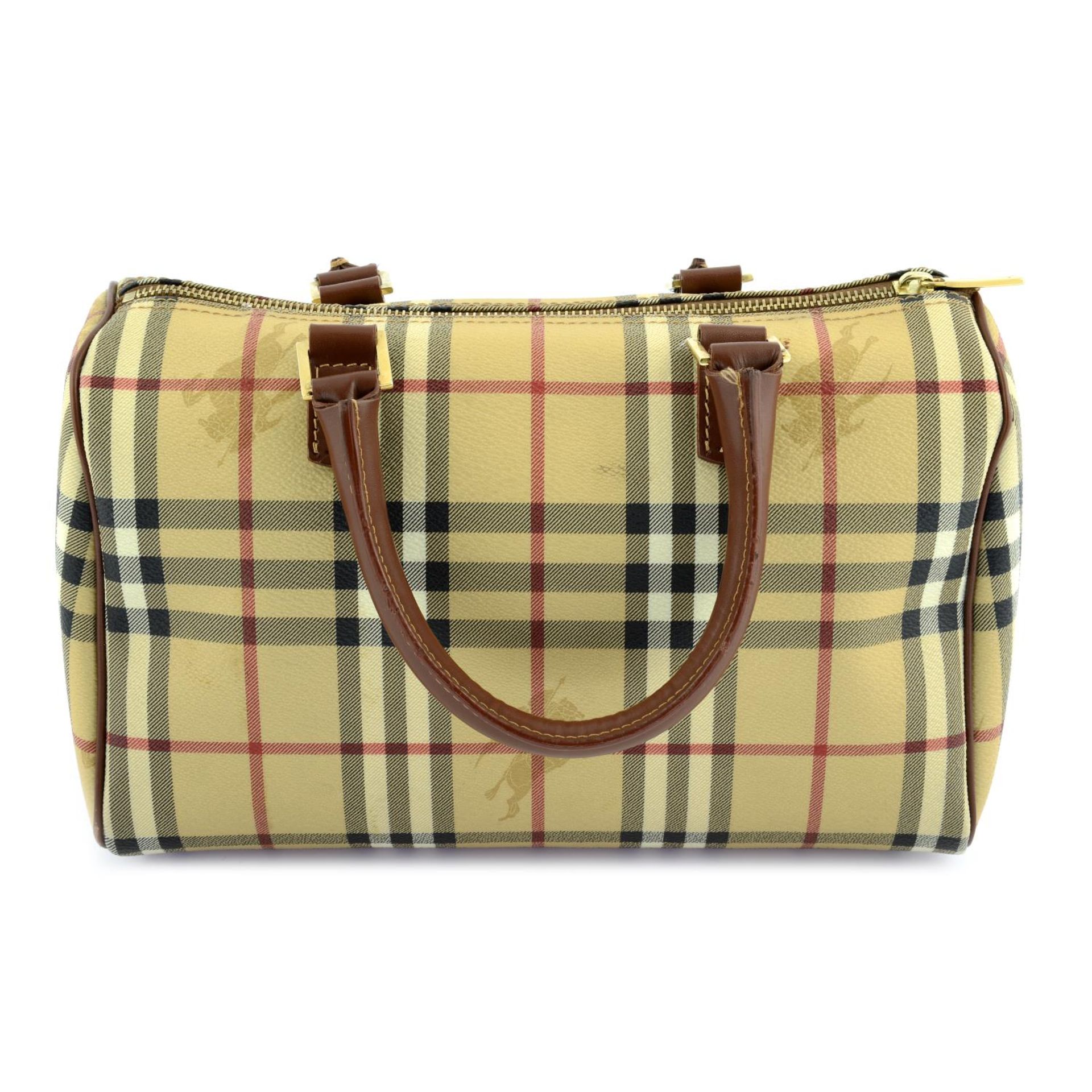 BURBERRY - a Haymarket Check Boston handbag. - Image 2 of 7