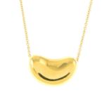 TIFFANY & CO. - A 'Bean' pendant, on chain, by Elsa Peretti for Tiffany & Co.Stamped 750.