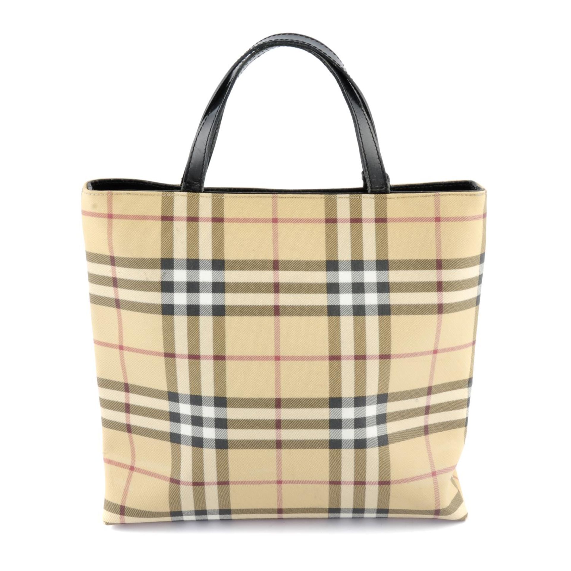 BURBERRY - a Nova Check coated canvas tote handbag. - Image 2 of 5