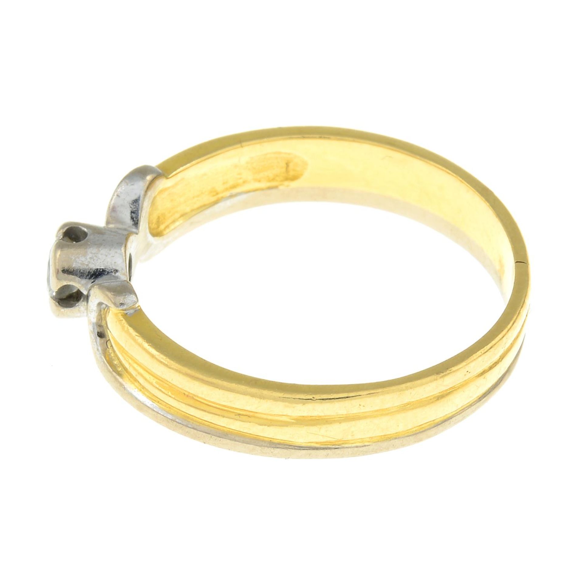 An 18ct gold brilliant-cut diamond single-stone ring.Estimated diamond weight 0.15ct, - Image 2 of 3