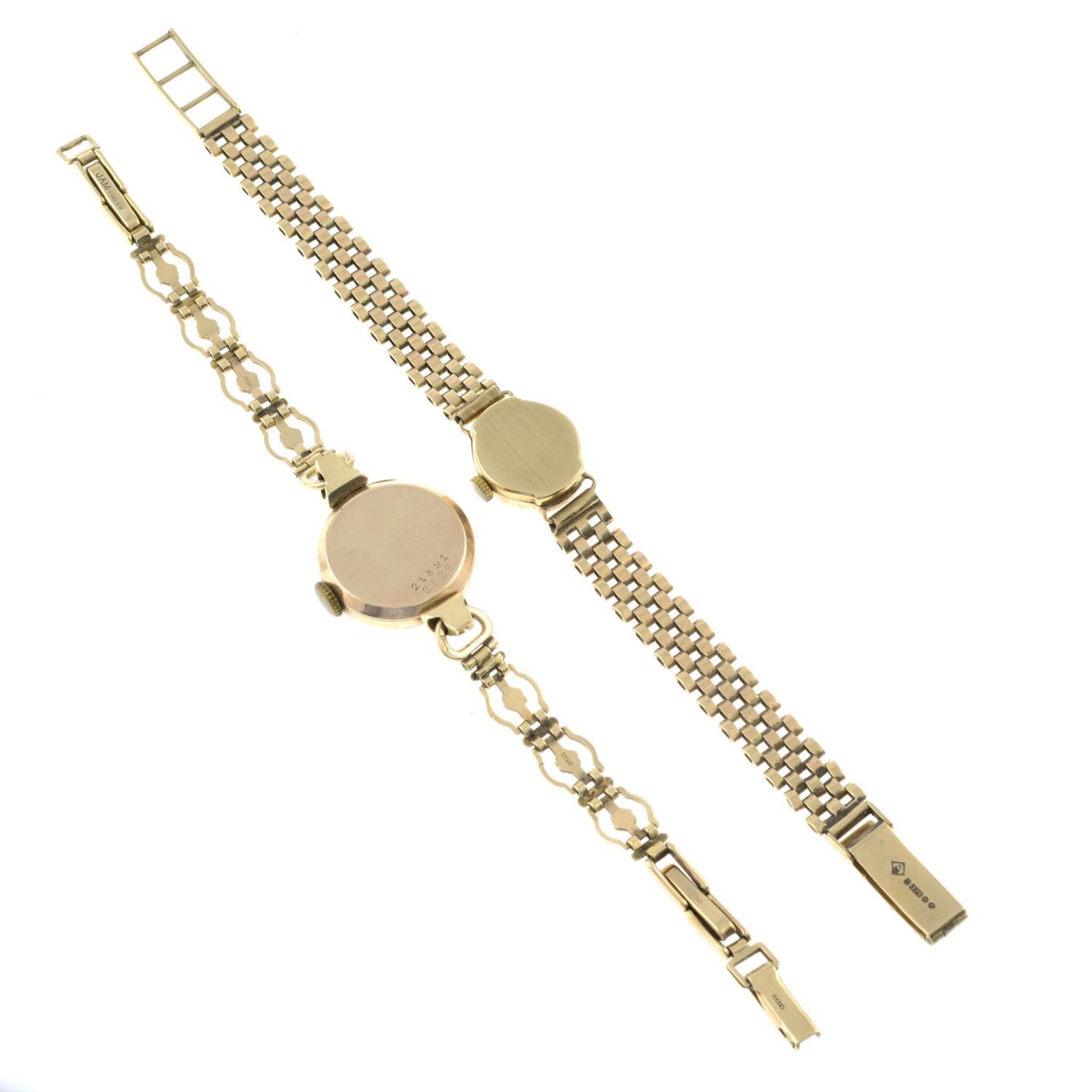9ct gold wristwatch, - Image 2 of 2