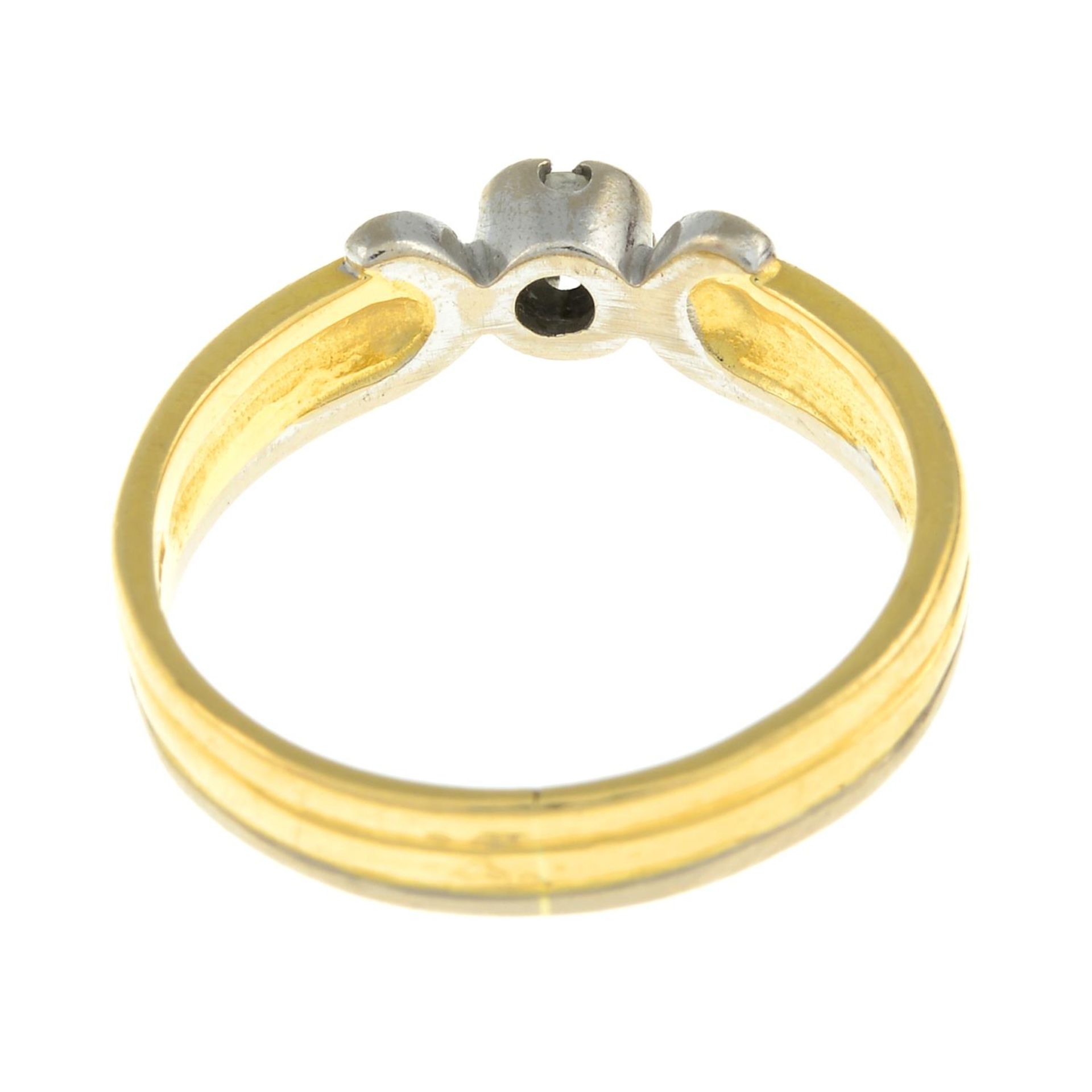 An 18ct gold brilliant-cut diamond single-stone ring.Estimated diamond weight 0.15ct, - Image 3 of 3