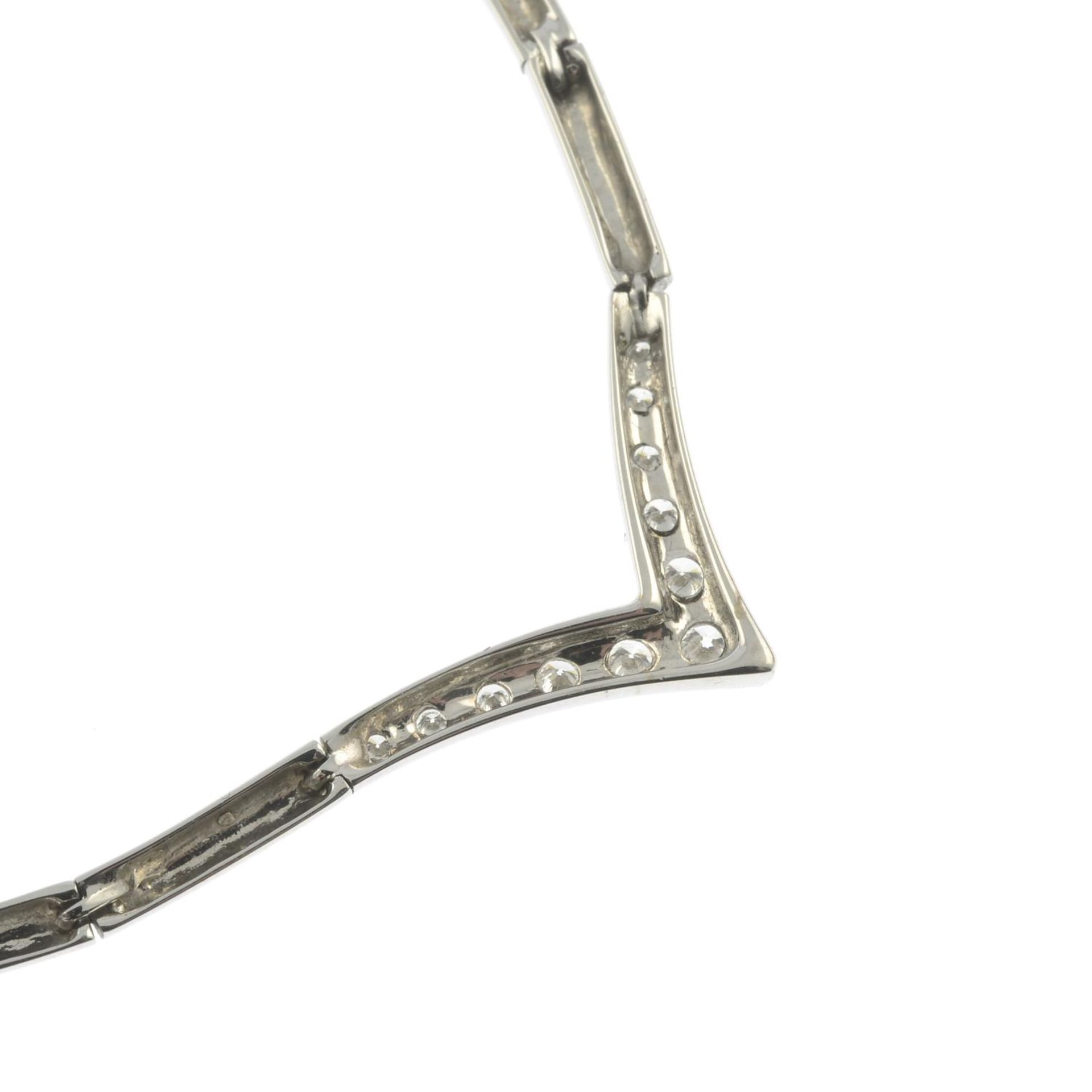 A collar, with brilliant-cut diamond highlights.Total diamond weight 0.24ct, - Image 2 of 3