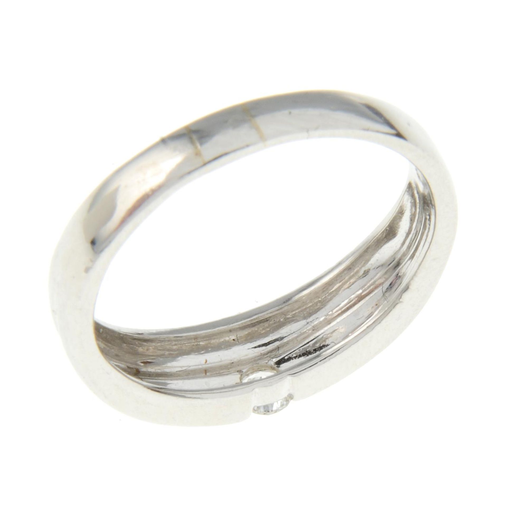A platinum brilliant-cut diamond band ring.Diamond weight 0.12ct, - Image 3 of 3