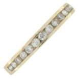 An 18ct gold brilliant-cut diamond half eternity ring.Total diamond weight 0.28ct,