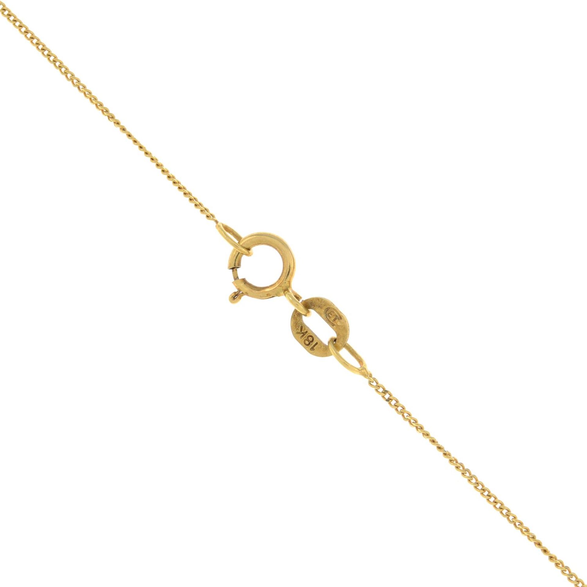 An 18ct gold diamond pendant, - Image 3 of 3