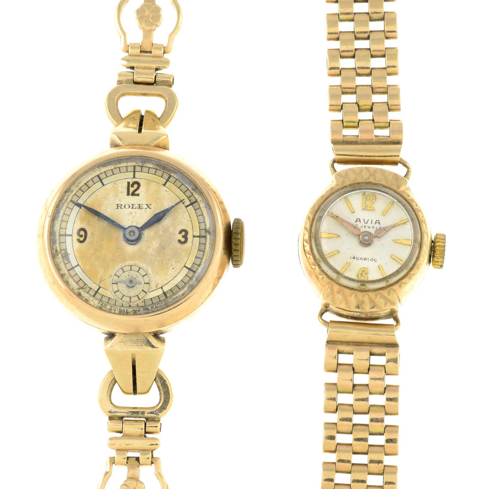 9ct gold wristwatch,