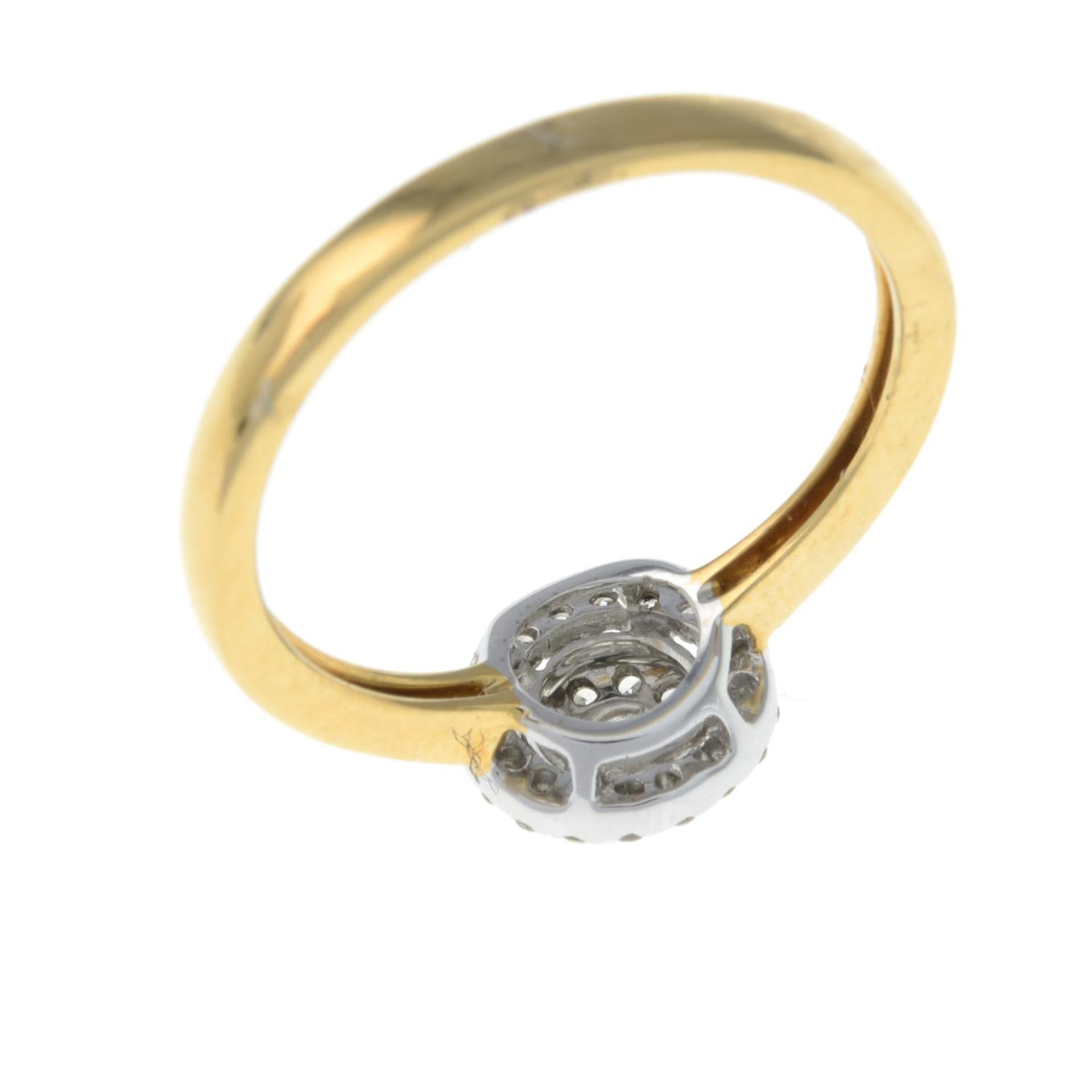 An 18ct gold diamond cluster ring. - Image 3 of 3