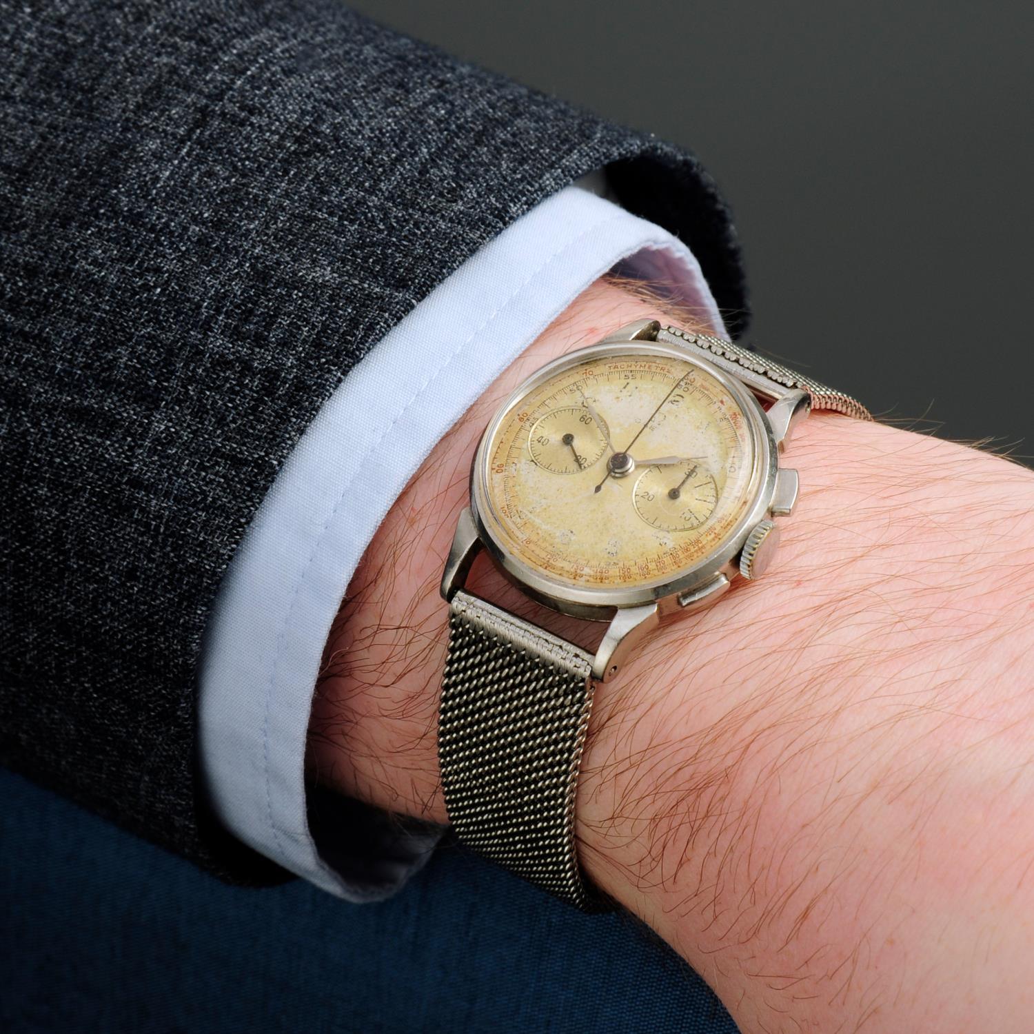 OMEGA - a chronograph bracelet watch. - Image 3 of 5