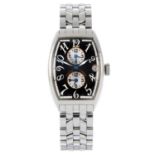 FRANCK MULLER - a Master Banker Triple-Time bracelet watch.