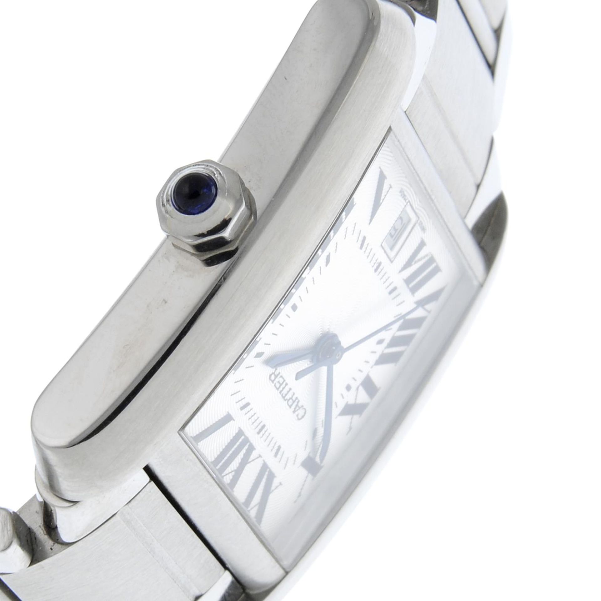 CARTIER - a Tank Francaise bracelet watch. - Image 4 of 5