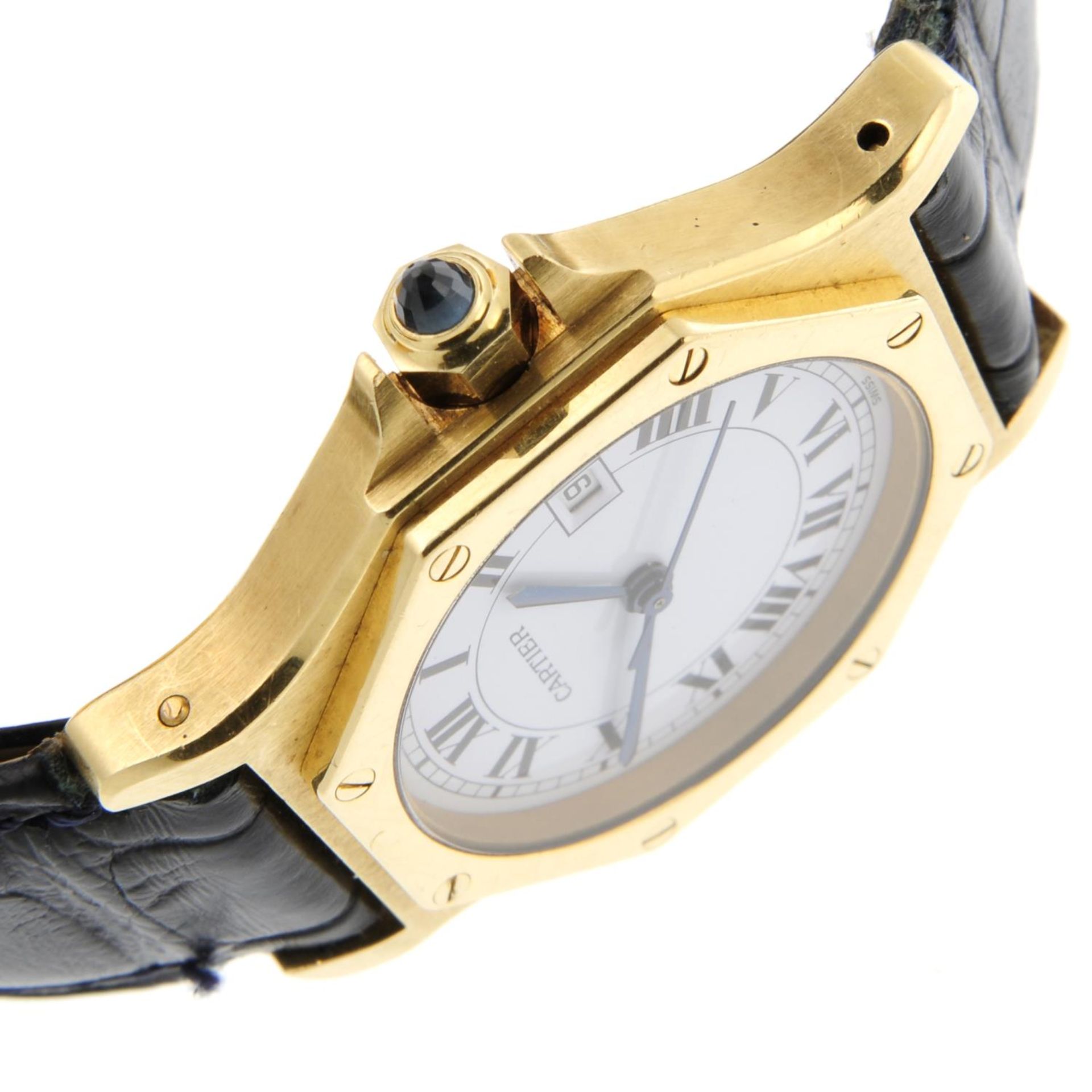 CARTIER - a Santos Octagon wrist watch. - Image 5 of 5