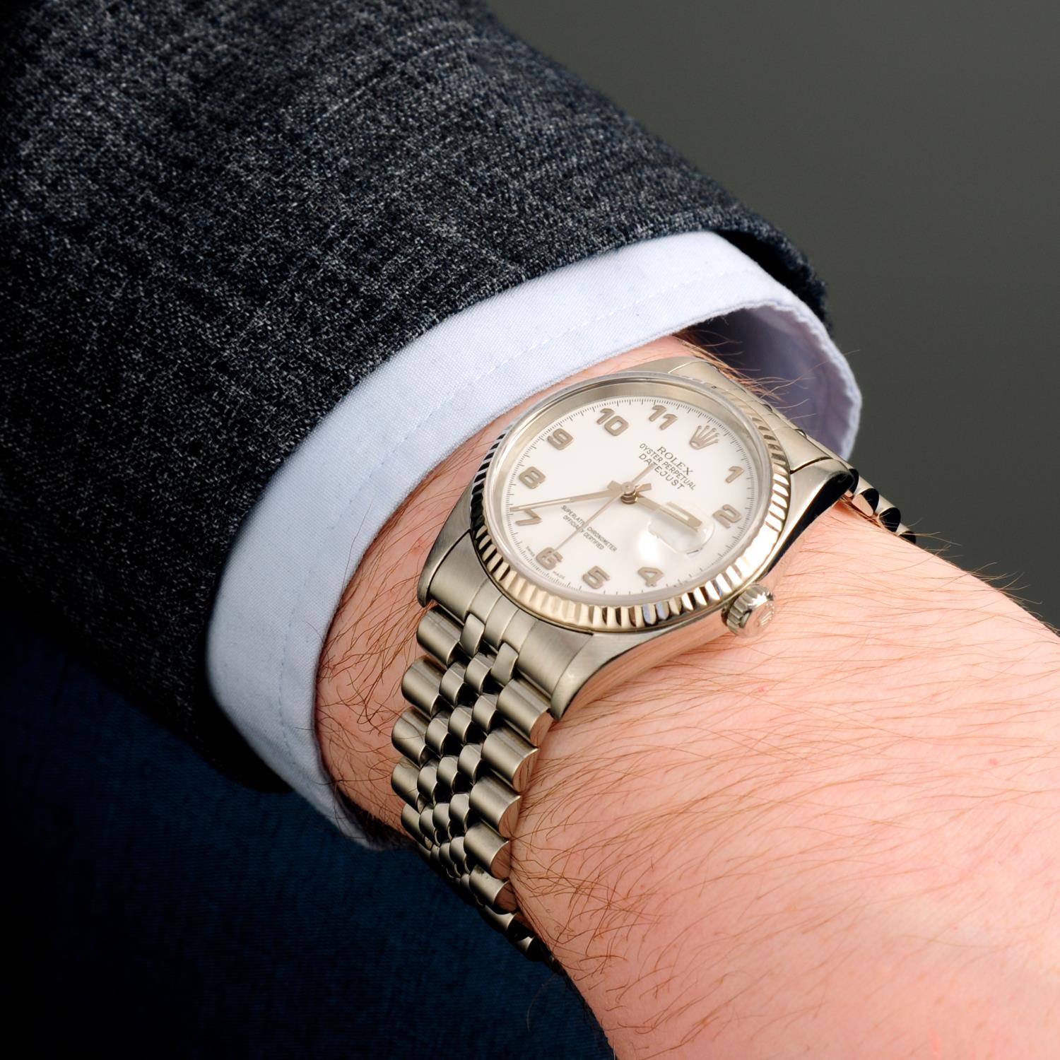 ROLEX - an Oyster Perpetual Datejust bracelet watch. - Image 3 of 6