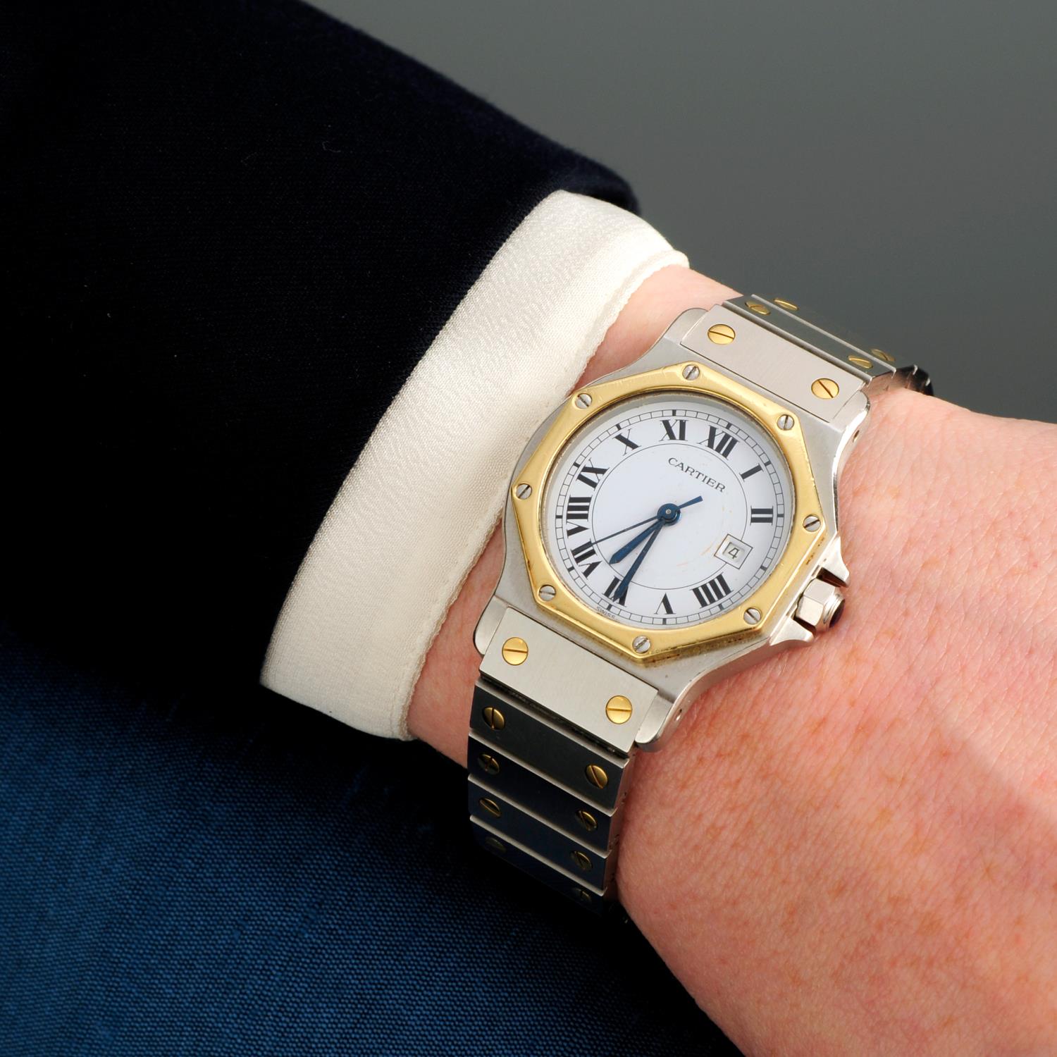 CARTIER - a Santos Ronde bracelet watch. - Image 3 of 5