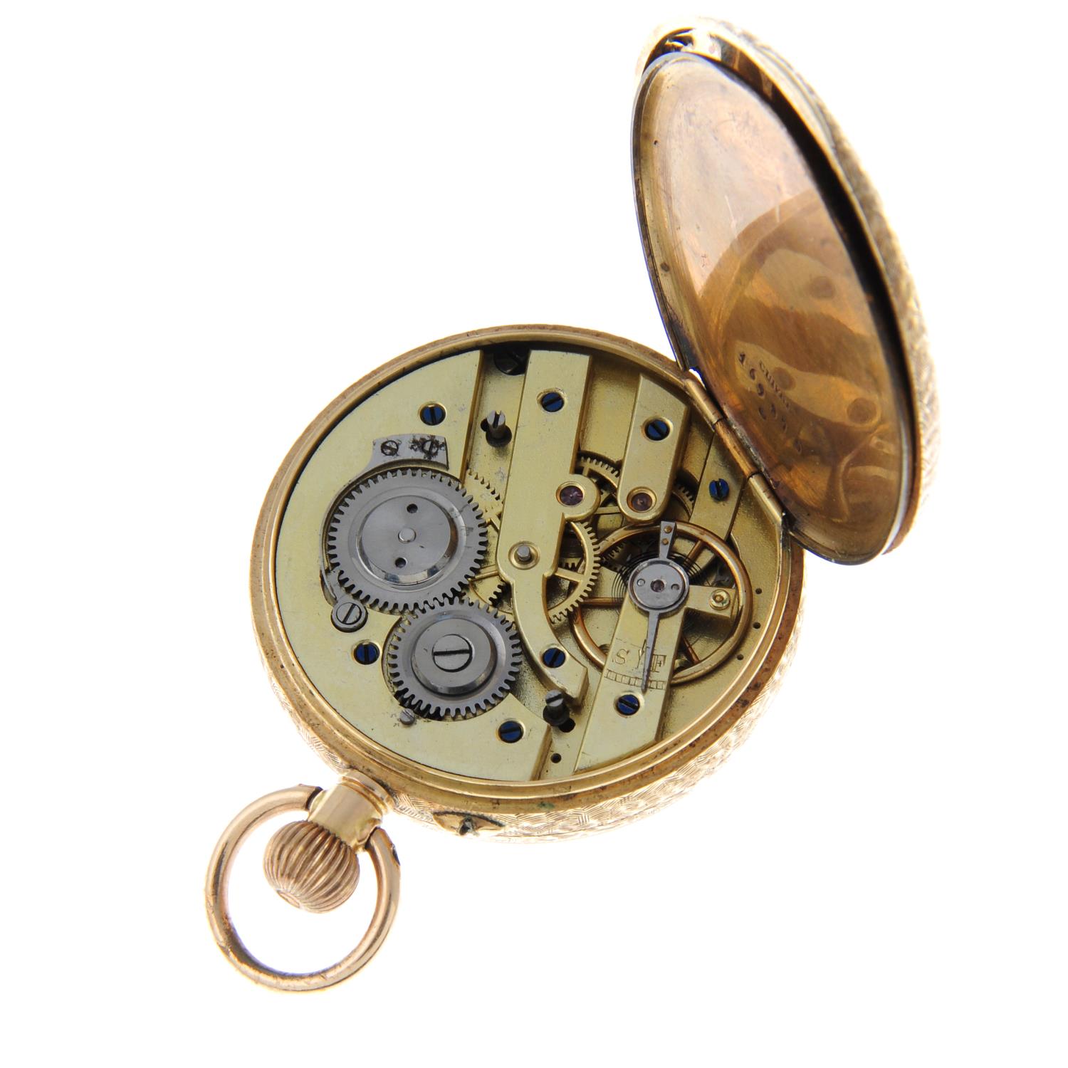 An open face pocket watch. - Image 3 of 3