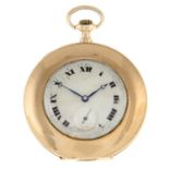 An open face pocket watch.