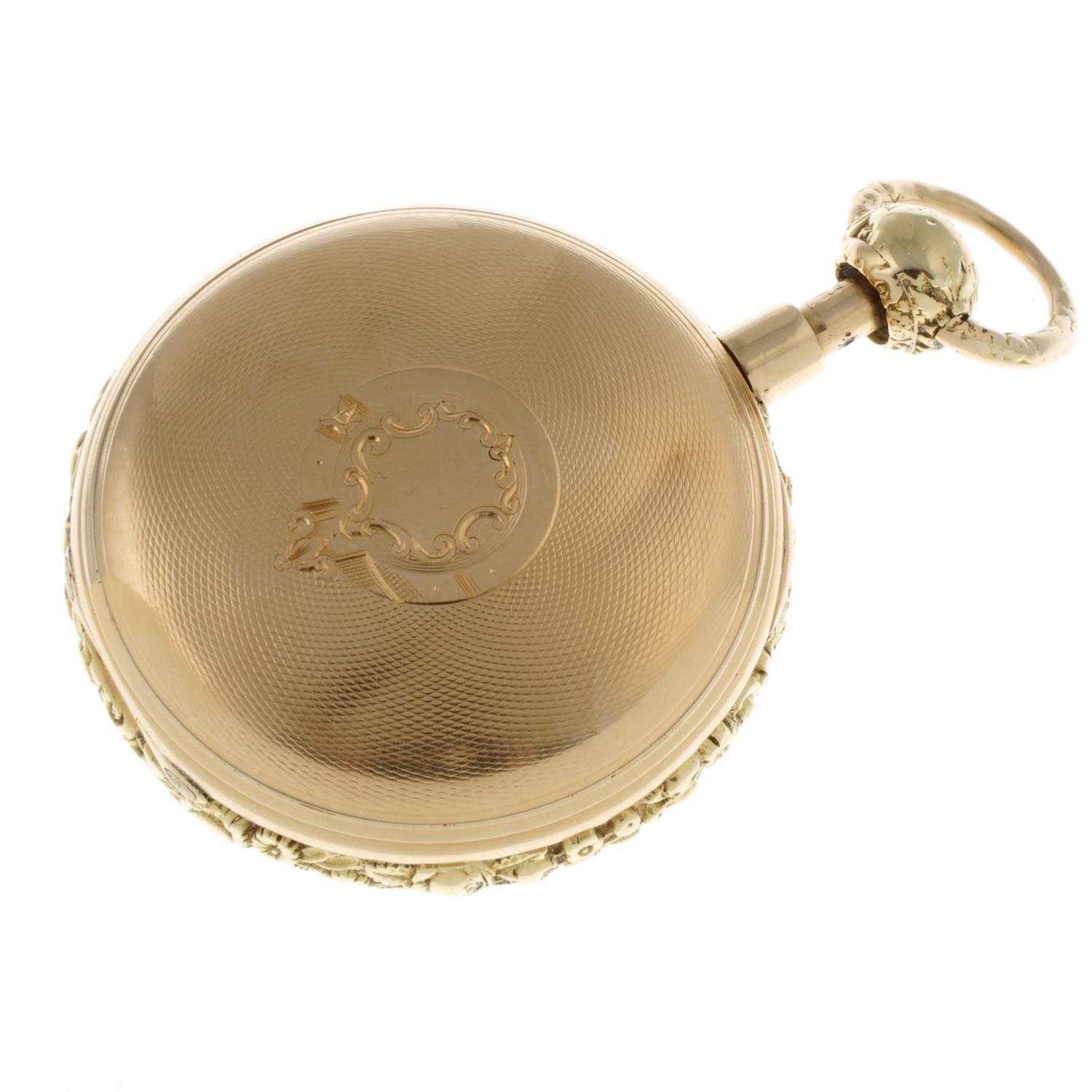 An open face repeater pocket watch. - Image 2 of 5