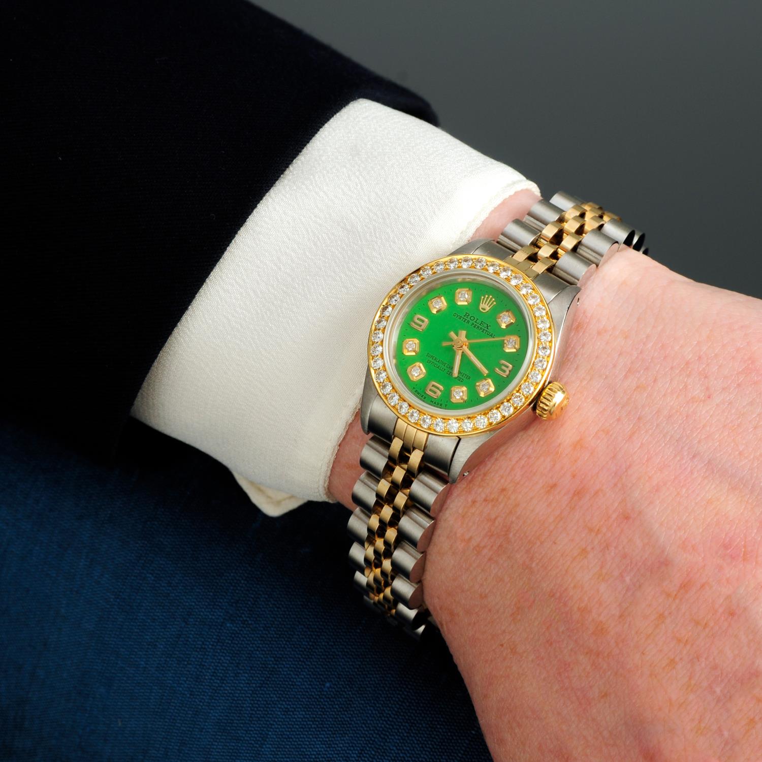 ROLEX - an Oyster Perpetual bracelet watch. - Image 3 of 5