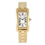 CARTIER - a Tank Americaine bracelet watch.