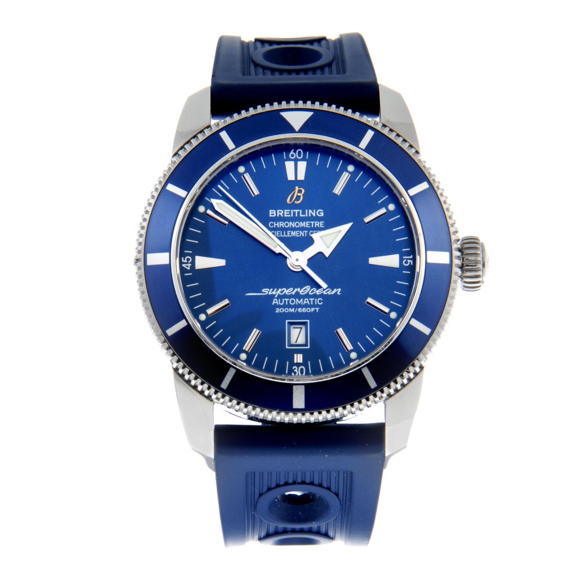 BREITLING - a SuperOceanHeritage 46 wrist watch.Stainless steel case withcalibrated bezel.