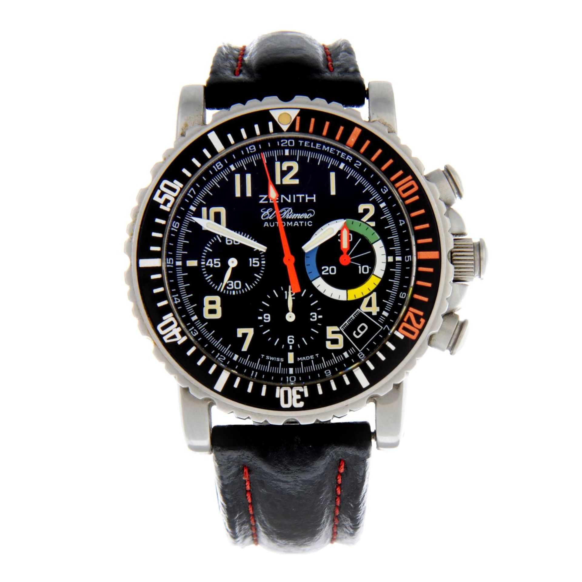 ZENITH - an El Primero Rainbow Fly-back chronograph wrist watch.