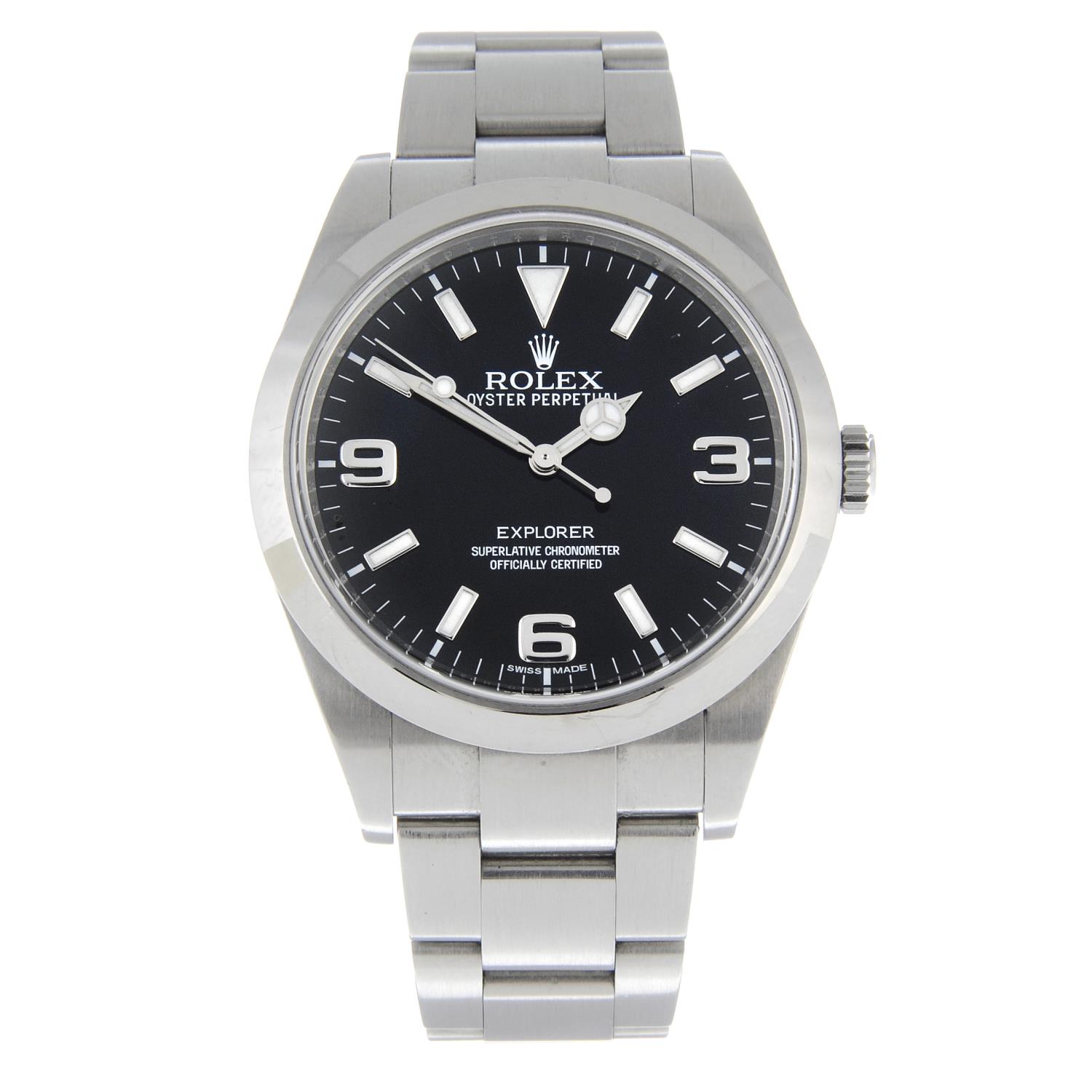 ROLEX - an Oyster Perpetual Explorer bracelet watch.