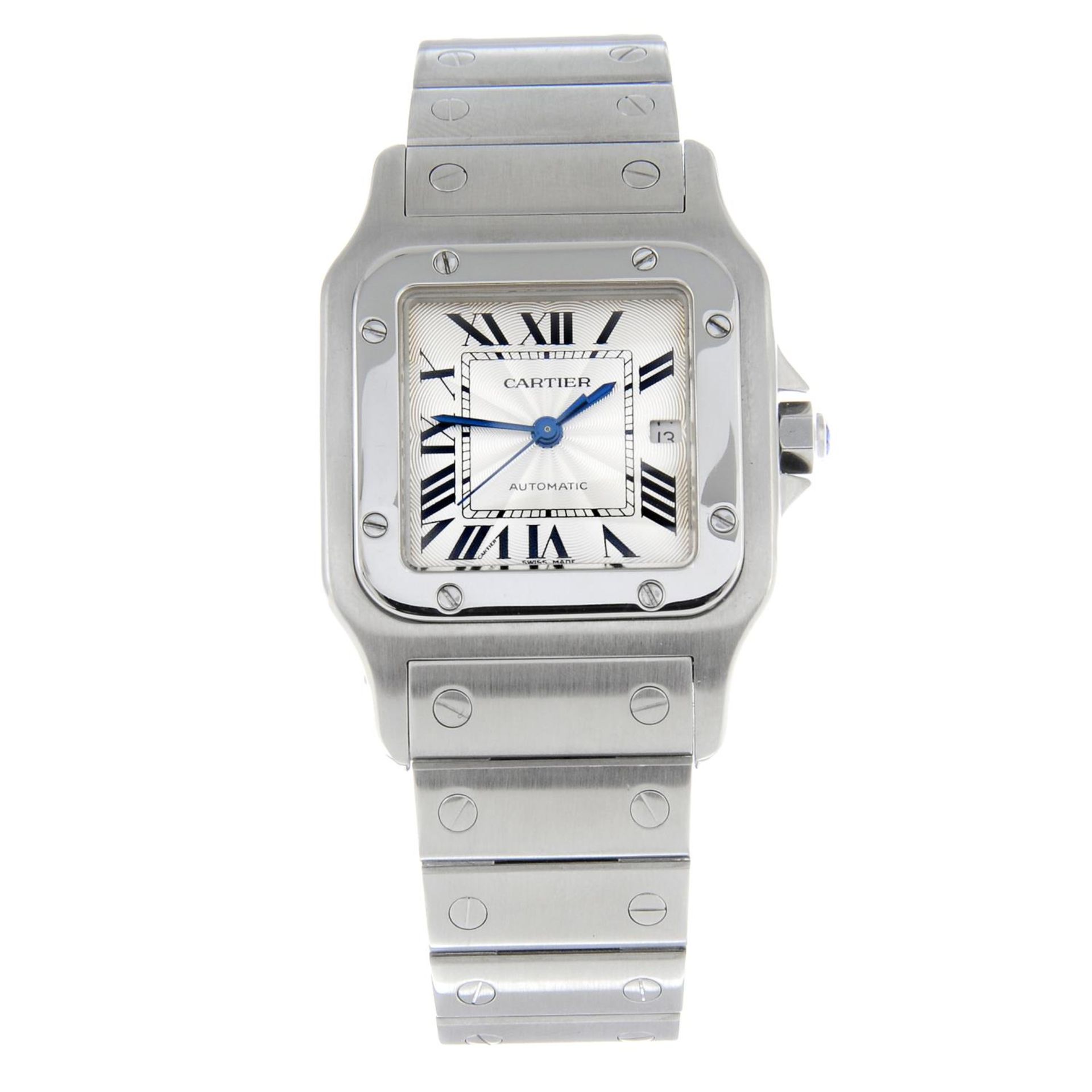 CARTIER - a Santos Galbée bracelet watch.