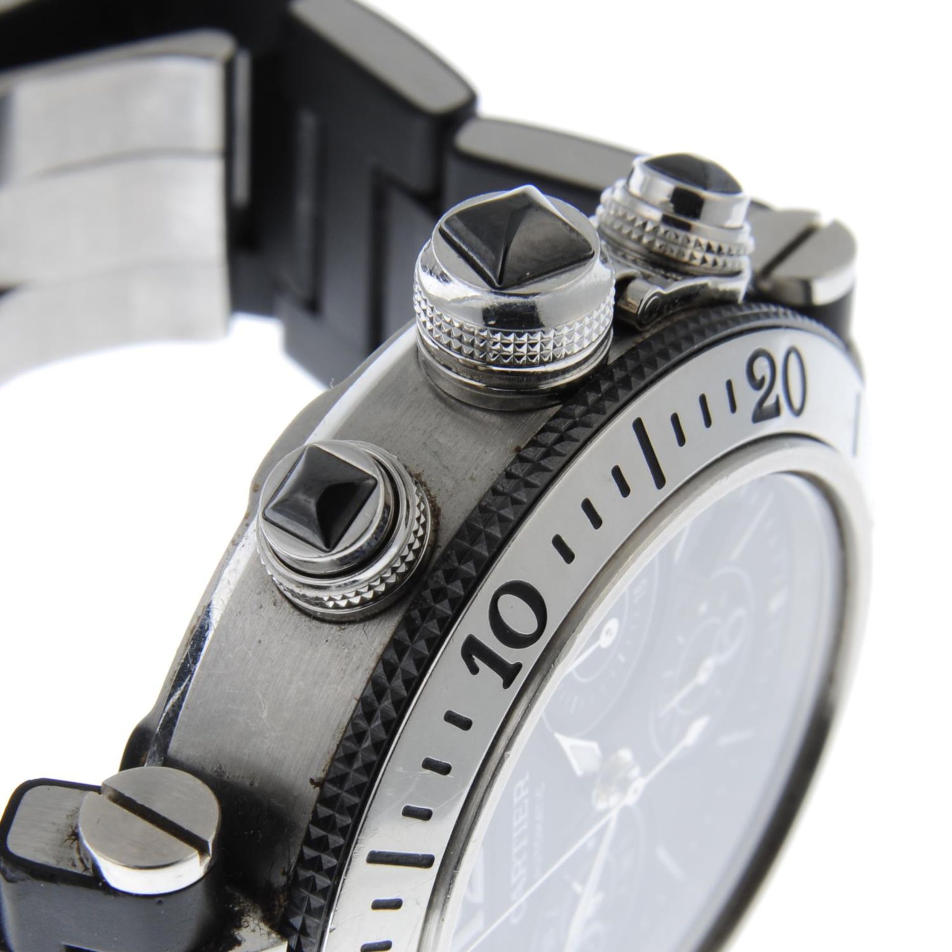 CARTIER - a Pasha chronograph bracelet watch. - Image 5 of 5