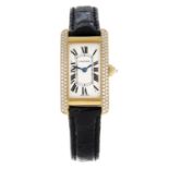 CARTIER - a Tank Americaine wrist watch.